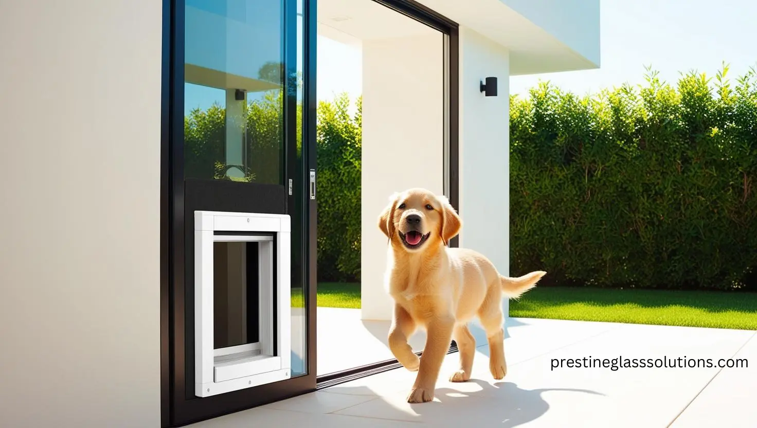 how to install dog door in glass