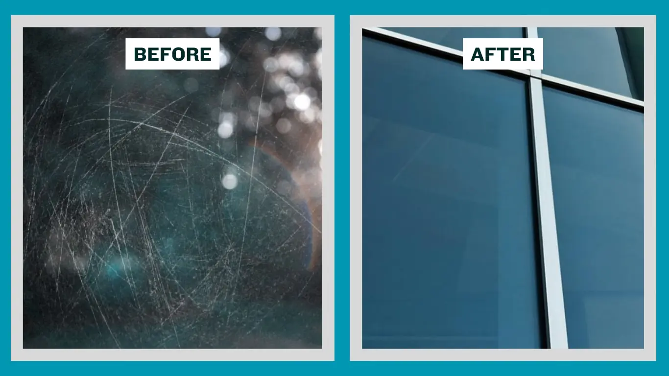 how to repair scratched window glass​