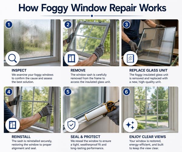 How foggy window repair works in six steps