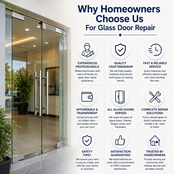 Why homeowners choose Prestine Glass for glass door repair