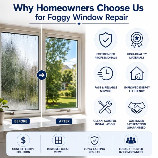 Why homeowners choose Prestine Glass for foggy window repair